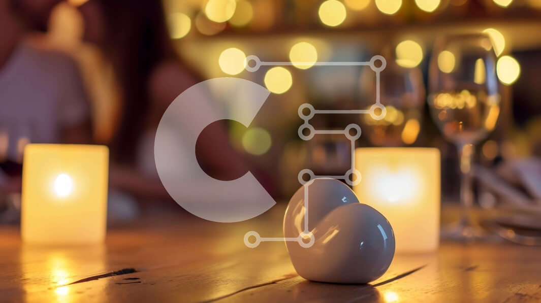 Σετ των 2 Intra Συλλεκτικό Ξύλινο Παζλ Plywood  4mm - Ρομαντικό τραπέζι δείπνου με κεριά και κρασί Σε Ξύλινο Κουτί - Διαστάσεις: 10x10 cm – 25 κομμάτια