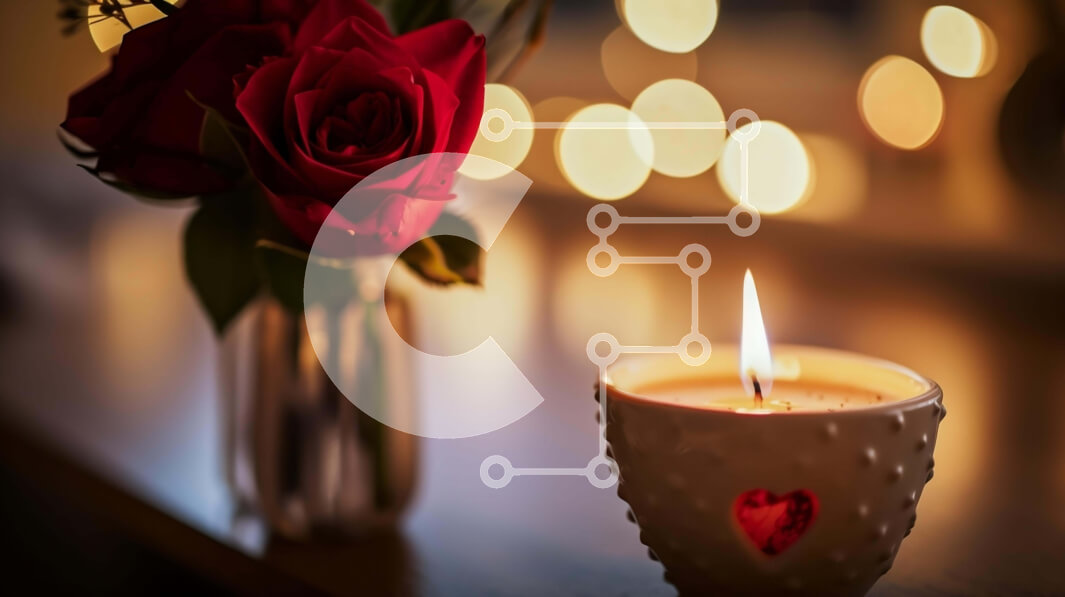 Intra Συλλεκτικό Ξύλινο Παζλ Plywood  4mm - Λευκό κερί με κόκκινα τριαντάφυλλα Σε Ξύλινο Κουτί - Διαστάσεις Puzzle: 10x10 cm – 25 κομμάτια