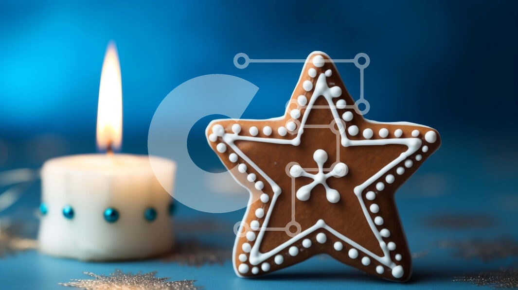 Intra Συλλεκτικό Ξύλινο Παζλ Plywood  4mm - Μπισκότο μελόψωμο σε σχήμα αστεριού με πυρακτωμένο κερί Σε Ξύλινο Κουτί - Διαστάσεις: 10x10 cm – 25 κομμάτια