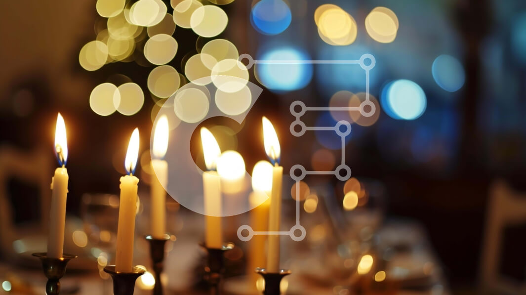 Intra Συλλεκτικό Ξύλινο Παζλ Plywood  4mm - Εορταστική τραπεζαρία με κεριά και χριστουγεννιάτικα φωτάκια Σε Ξύλινο Κουτί - Διαστάσεις: 10x10 cm – 25 κομμάτια