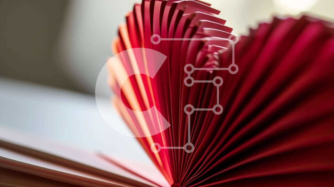 Intra Συλλεκτικό Ξύλινο Παζλ Plywood  4mm - Κόκκινο γλυπτό Origami σε σχήμα καρδιάς σε ανοιχτό βιβλίο Σε Ξύλινο Κουτί - Διαστάσεις Puzzle: 10x10 cm – 25 κομμάτια