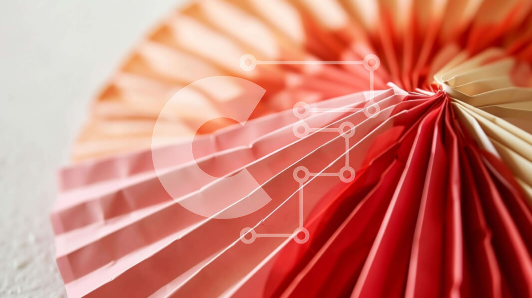 Intra Συλλεκτικό Ξύλινο Παζλ Plywood  4mm - Πολύχρωμο ανεμιστήρα Origami σε άσπρο φόντο Σε Ξύλινο Κουτί - Διαστάσεις Puzzle: 10x10 cm – 25 κομμάτια