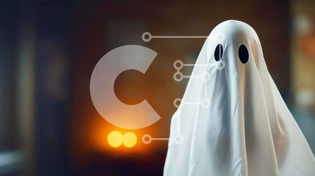 Intra Συλλεκτικό Ξύλινο Παζλ Plywood  4mm - Τρομακτικό φάντασμα αποκριών σε ένα άδειο δωμάτιο Σε Ξύλινο Κουτί - Διαστάσεις Puzzle: 10x10 cm – 25 κομμάτια