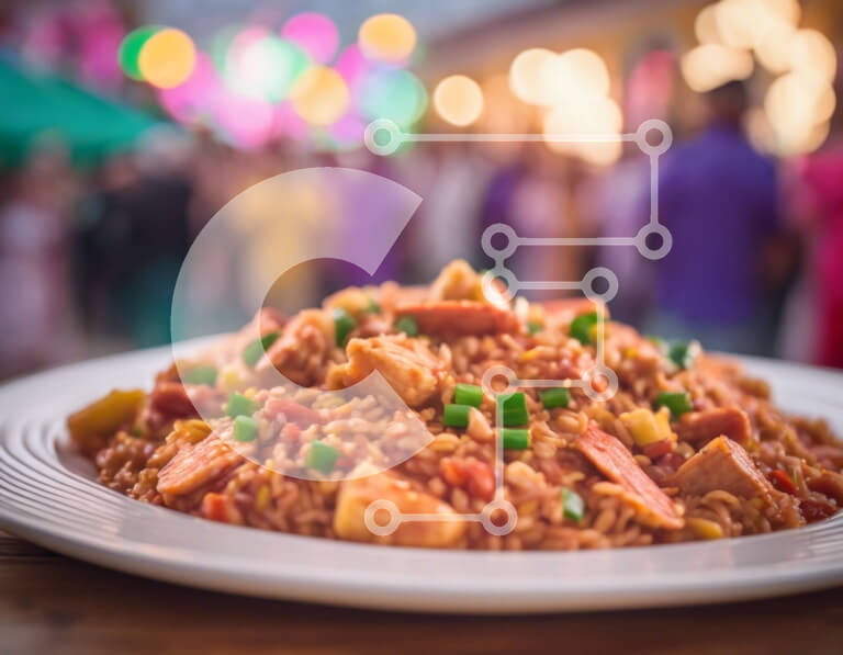 Σετ των 2 Intra Συλλεκτικό Ξύλινο Παζλ Plywood  4mm - Νόστιμο ρύζι με λουκάνικο, αρακά και πιπεριές Σε Ξύλινο Κουτί - Διαστάσεις: 10x10 cm – 25 κομμάτια