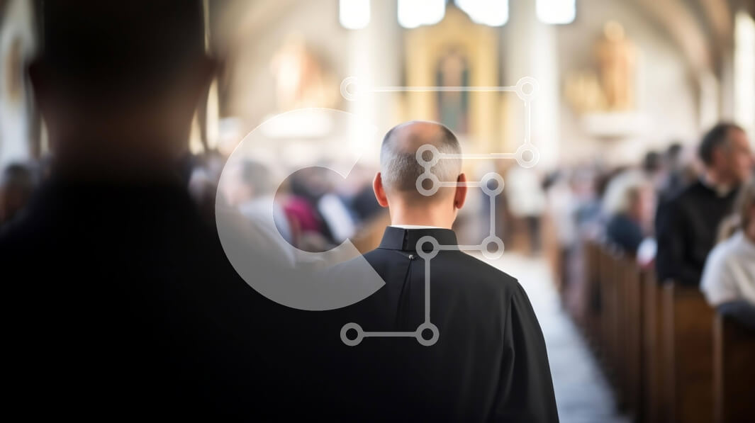 Intra Συλλεκτικό Ξύλινο Παζλ Plywood  4mm - Ιερέας σε μια άδεια εκκλησία Σε Ξύλινο Κουτί - Διαστάσεις Puzzle: 10x10 cm – 25 κομμάτια