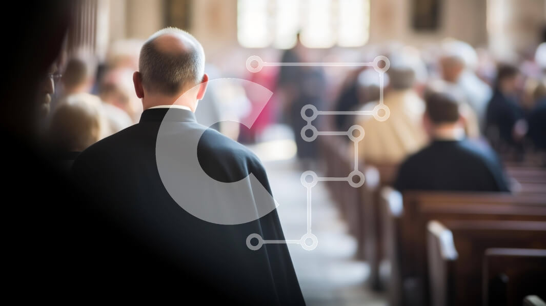 Intra Συλλεκτικό Ξύλινο Παζλ Plywood  4mm - Ιερέας στην άδεια εκκλησία Σε Ξύλινο Κουτί - Διαστάσεις Puzzle: 10x10 cm – 25 κομμάτια