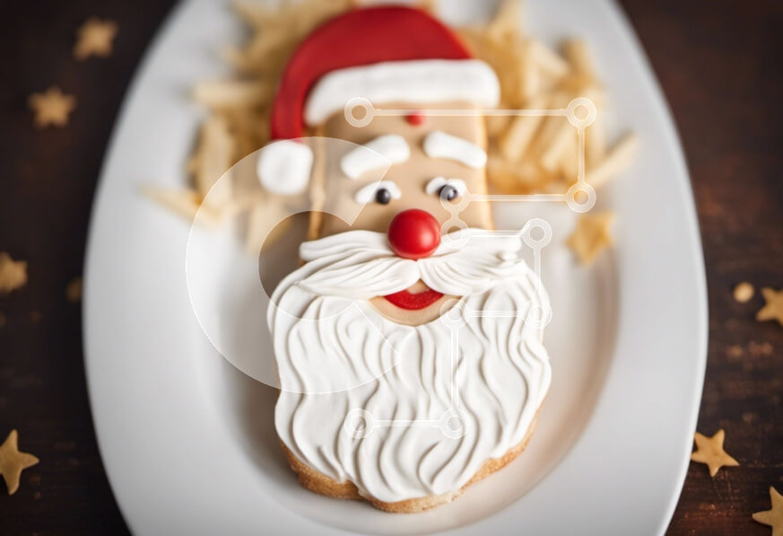 Σετ των 2 Intra Συλλεκτικό Ξύλινο Παζλ Plywood  4mm - Μπισκότο Άγιου Βασίλη με παγωτό και πασπάλισμα Σε Ξύλινο Κουτί - Διαστάσεις: 10x10 cm – 25 κομμάτια