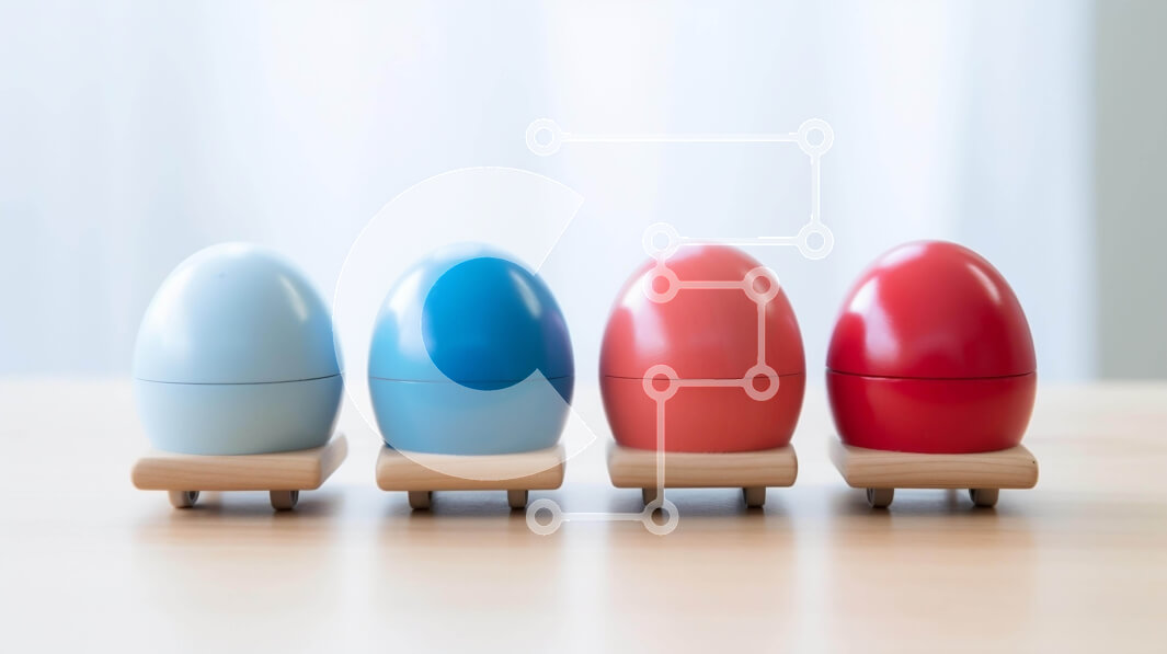 Intra Συλλεκτικό Ξύλινο Παζλ Plywood  4mm - Πολύχρωμα δοχεία σε σχήμα αυγού σε ξύλινα καρότσια Σε Ξύλινο Κουτί - Διαστάσεις: 10x10 cm – 25 κομμάτια