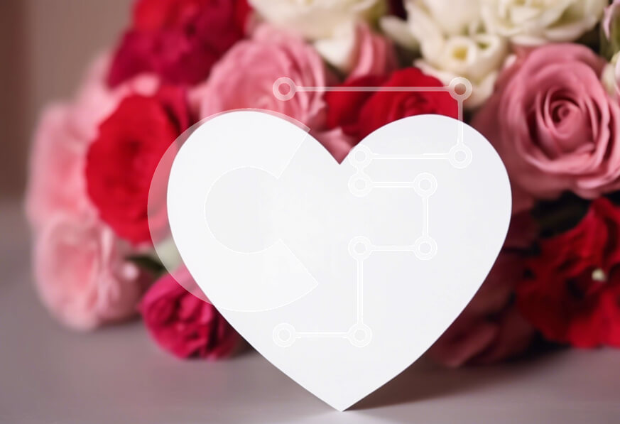 Intra Συλλεκτικό Ξύλινο Παζλ Plywood  4mm - Χάρτινο κόψιμο σε σχήμα καρδιάς με τριαντάφυλλα Σε Ξύλινο Κουτί - Διαστάσεις Puzzle: 10x10 cm – 25 κομμάτια