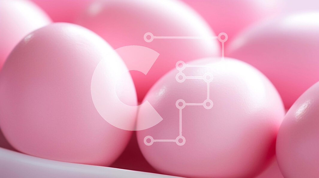 Σετ των 2 Intra Συλλεκτικό Ξύλινο Παζλ Plywood  4mm - Ροζ αυγά σε ένα λευκό μπολ Σε Ξύλινο Κουτί - Διαστάσεις: 10x10 cm – 25 κομμάτια