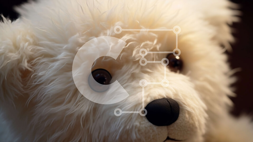 Intra Συλλεκτικό Ξύλινο Παζλ Plywood  4mm - Κοντινό πλάνο ενός λευκού αρκουδάκι που κοιτάζει επίμονα την κάμερα Σε Ξύλινο Κουτί - Διαστάσεις: 10x10 cm – 25 κομμάτια