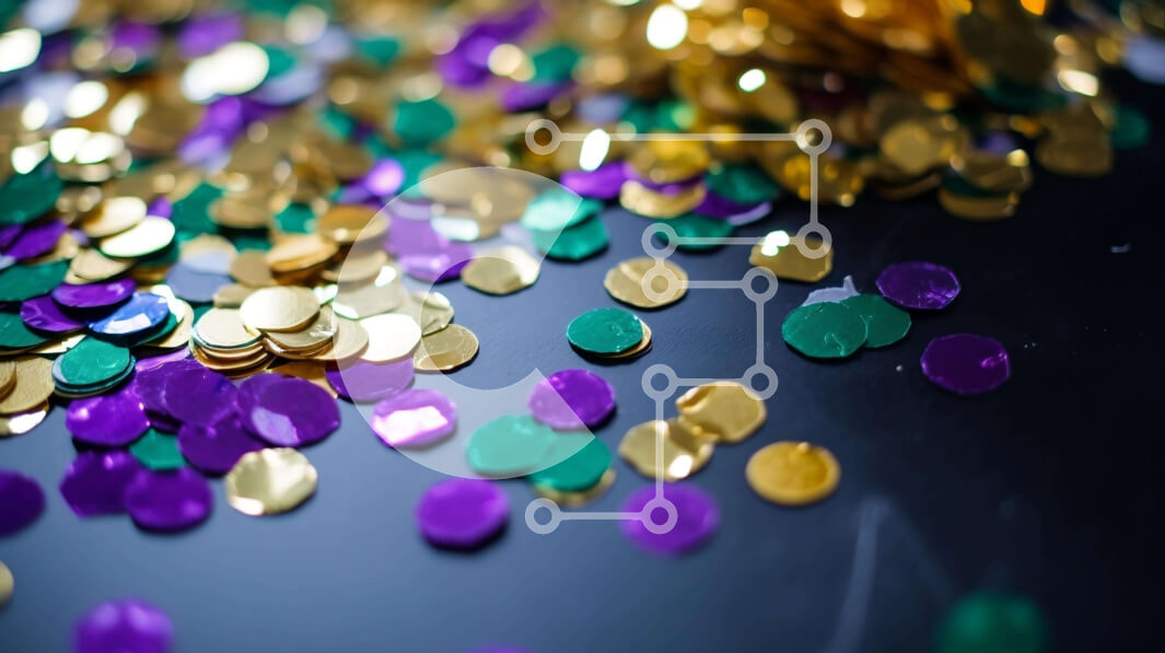 Intra Συλλεκτικό Ξύλινο Παζλ Plywood  4mm - Πολύχρωμο κομφετί σε ένα τραπέζι Σε Ξύλινο Κουτί - Διαστάσεις Puzzle: 10x10 cm – 25 κομμάτια