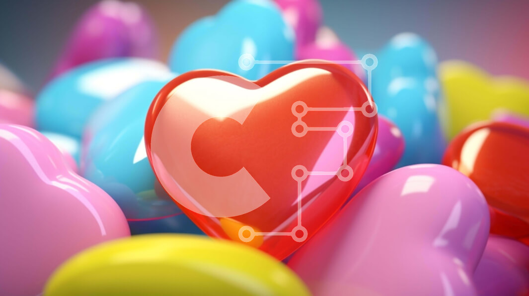 Intra Συλλεκτικό Ξύλινο Παζλ Plywood  4mm - Πολύχρωμα μπαλόνια σε σχήμα καρδιάς για την ημέρα του Αγίου Βαλεντίνου ή για ειδικές περιστάσεις Σε Ξύλινο Κουτί - Διαστάσεις: 10x10 cm – 25 κομμάτια