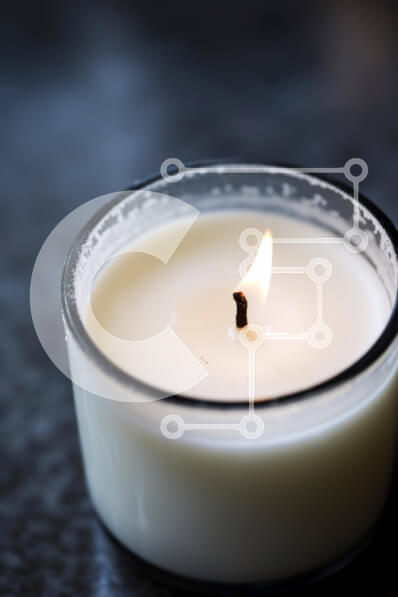 Intra Συλλεκτικό Ξύλινο Παζλ Plywood  4mm - Αναμμένο κερί σε γυάλινο κύπελλο Σε Ξύλινο Κουτί - Διαστάσεις Puzzle: 10x10 cm – 25 κομμάτια