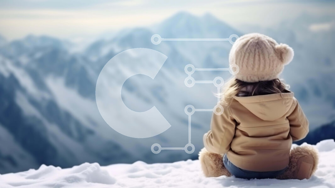 Intra Συλλεκτικό Ξύλινο Παζλ Plywood  4mm - Εμπνευσμένο χειμερινό τοπίο με ένα νεαρό κορίτσι σε ένα χιονισμένο βουνό Σε Ξύλινο Κουτί - Διαστάσεις: 10x10 cm – 25 κομμάτια