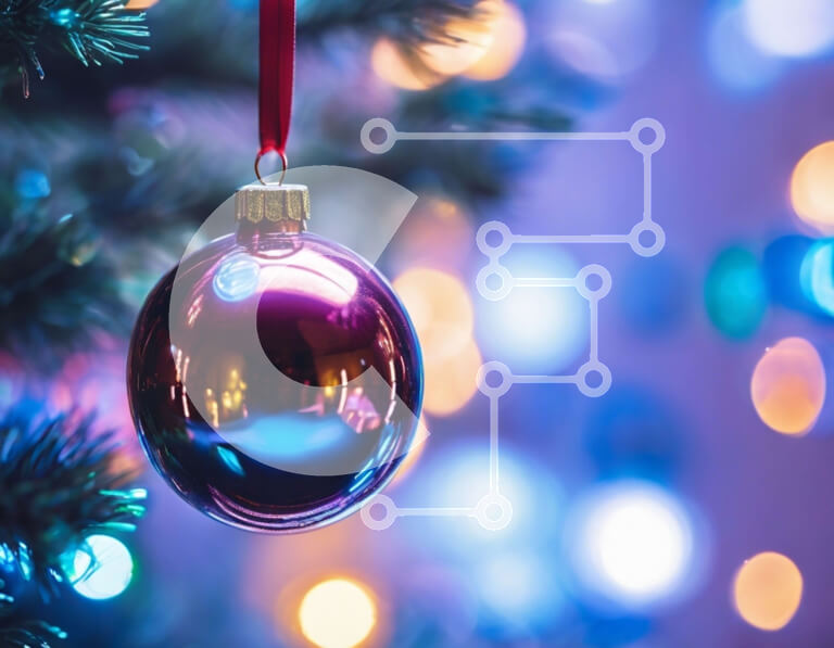 Intra Συλλεκτικό Ξύλινο Παζλ Plywood  4mm - Πολύχρωμο στολίδι που κρέμεται από τα νήματα των φώτων Σε Ξύλινο Κουτί - Διαστάσεις: 10x10 cm – 25 κομμάτια