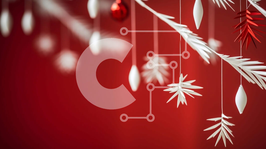 Intra Συλλεκτικό Ξύλινο Παζλ Plywood  4mm - Διακοσμήσεις από κόκκινο και λευκό χαρτί για την εορταστική περίοδο Σε Ξύλινο Κουτί - Διαστάσεις: 10x10 cm – 25 κομμάτια