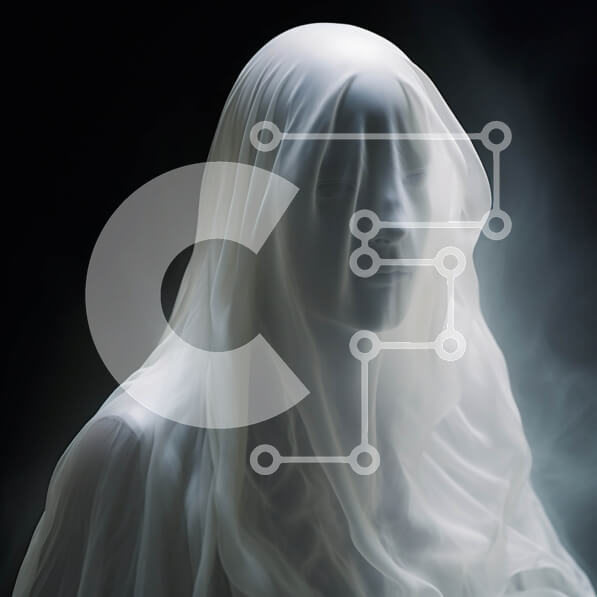 Intra Συλλεκτικό Ξύλινο Παζλ Plywood  4mm - Λευκή φάντασμα μπροστά από τον κενό χώρο Σε Ξύλινο Κουτί - Διαστάσεις Puzzle: 10x10 cm – 25 κομμάτια