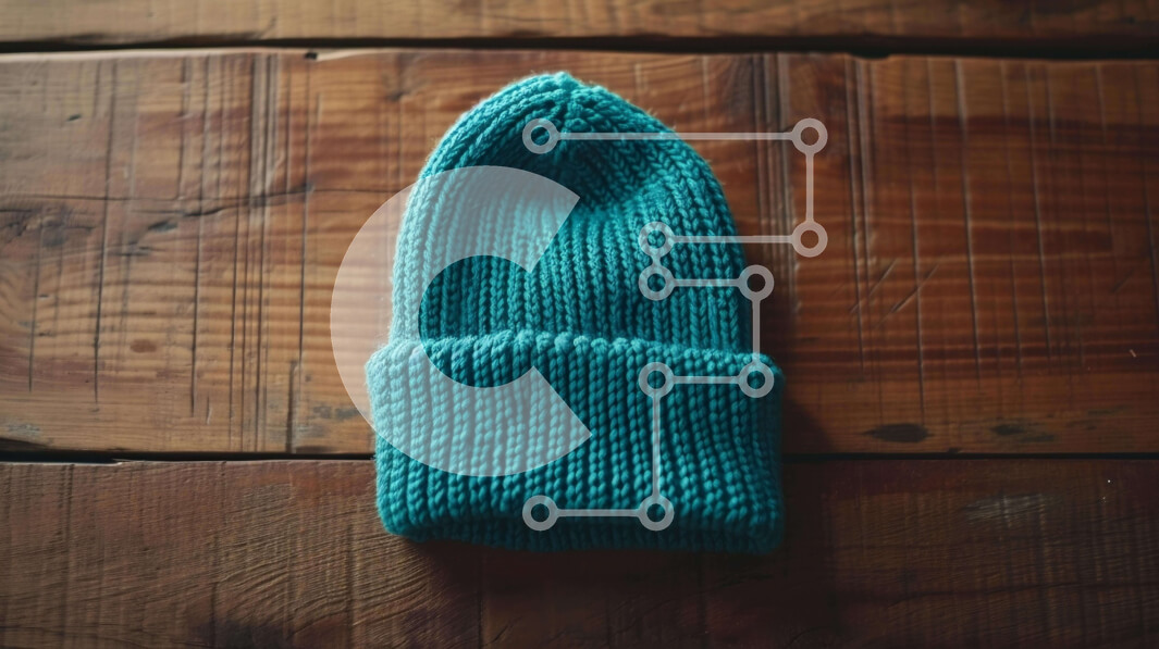 Intra Συλλεκτικό Ξύλινο Παζλ Plywood  4mm - Πλεκτό Beanie σε ξύλινο τραπέζι Σε Ξύλινο Κουτί - Διαστάσεις: 10x10 cm – 25 κομμάτια