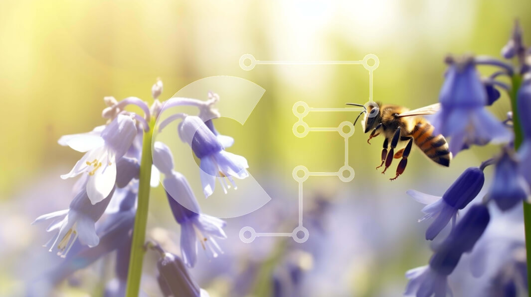 Intra Συλλεκτικό Ξύλινο Παζλ Plywood  4mm - Επικονίαση μελισσών την άνοιξη Σε Ξύλινο Κουτί - Διαστάσεις: 10x10 cm – 25 κομμάτια