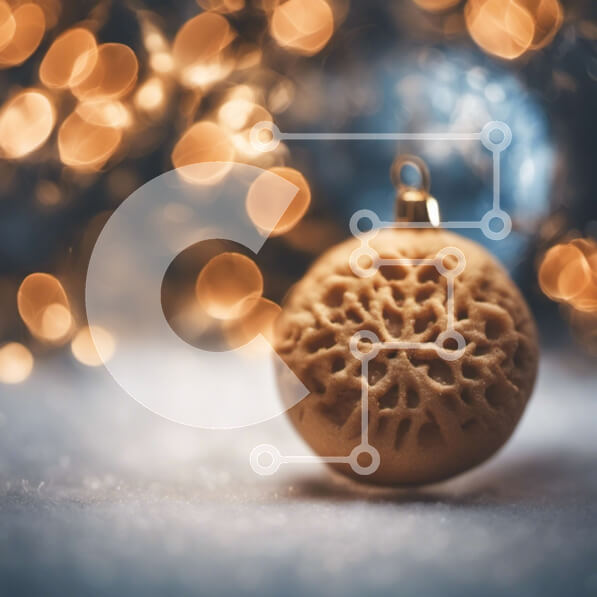 Intra Συλλεκτικό Ξύλινο Παζλ Plywood  4mm - Στολίδι νιφάδας χιονιού μπροστά από τα πολύχρωμα φώτα Bokeh Σε Ξύλινο Κουτί - Διαστάσεις: 10x10 cm – 25 κομμάτια