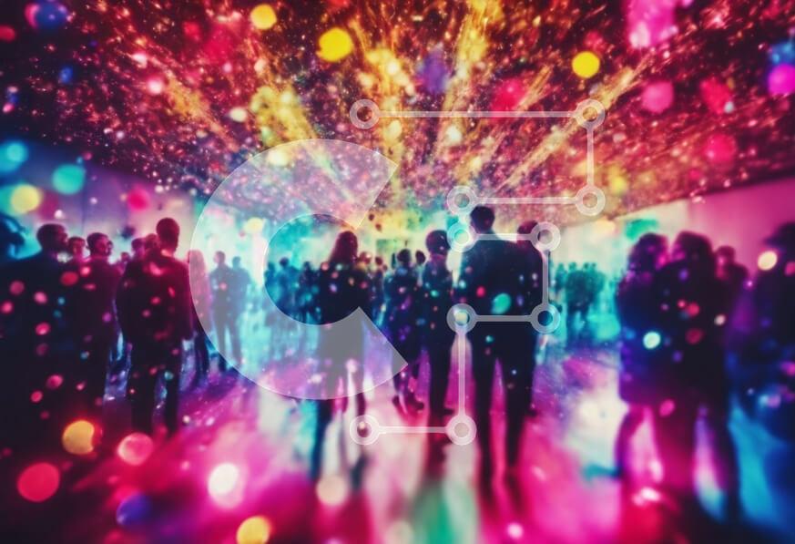 Intra Συλλεκτικό Ξύλινο Παζλ Plywood  4mm - Ομάδα ανθρώπων με πολύχρωμα ρούχα σε μια γκαλερί τέχνης Σε Ξύλινο Κουτί - Διαστάσεις Puzzle: 10x10 cm – 25 κομμάτια