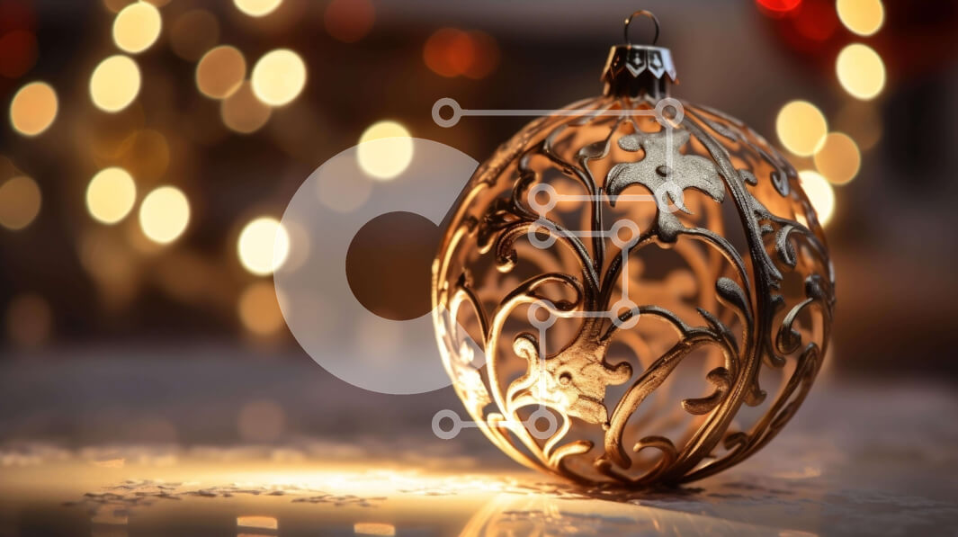 Intra Συλλεκτικό Ξύλινο Παζλ Plywood  4mm - Εορταστικό χρυσό στολίδι για εορταστική διακόσμηση Σε Ξύλινο Κουτί - Διαστάσεις: 10x10 cm – 25 κομμάτια