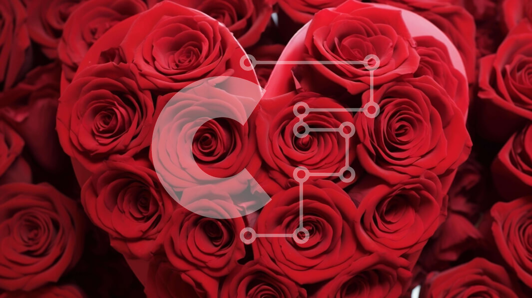 Intra Συλλεκτικό Ξύλινο Παζλ Plywood  4mm - Διάταξη σε σχήμα καρδιάς από κόκκινα τριαντάφυλλα Σε Ξύλινο Κουτί - Διαστάσεις Puzzle: 10x10 cm – 25 κομμάτια