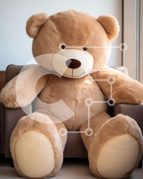 Intra Συλλεκτικό Ξύλινο Παζλ Plywood  4mm - Καφέ αρκουδάκι που κάθεται στο κενό δωμάτιο Σε Ξύλινο Κουτί - Διαστάσεις: 10x10 cm – 25 κομμάτια