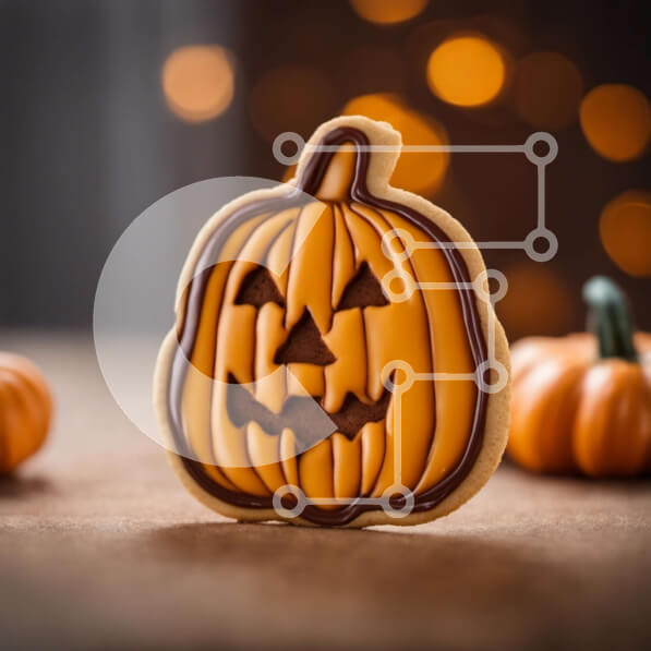 Σετ των 2 Intra Συλλεκτικό Ξύλινο Παζλ Plywood  4mm - Μπισκότο σε σχήμα κολοκύθας με παγωμένο σοκολάτα Σε Ξύλινο Κουτί - Διαστάσεις: 10x10 cm – 25 κομμάτια