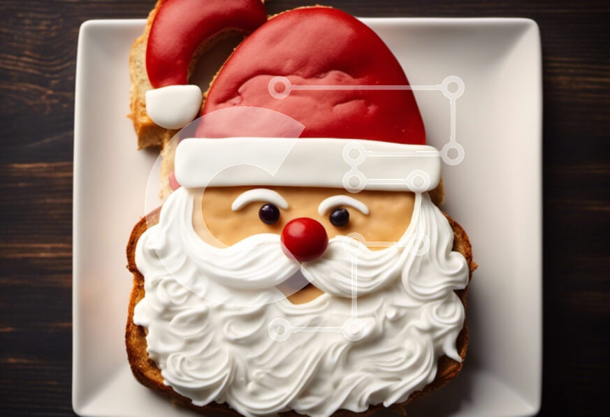 Intra Συλλεκτικό Ξύλινο Παζλ Plywood  4mm - Διακοσμητικό πιάτο Άγιου Βασίλη σε ξύλινο τραπέζι Σε Ξύλινο Κουτί - Διαστάσεις: 10x10 cm – 25 κομμάτια