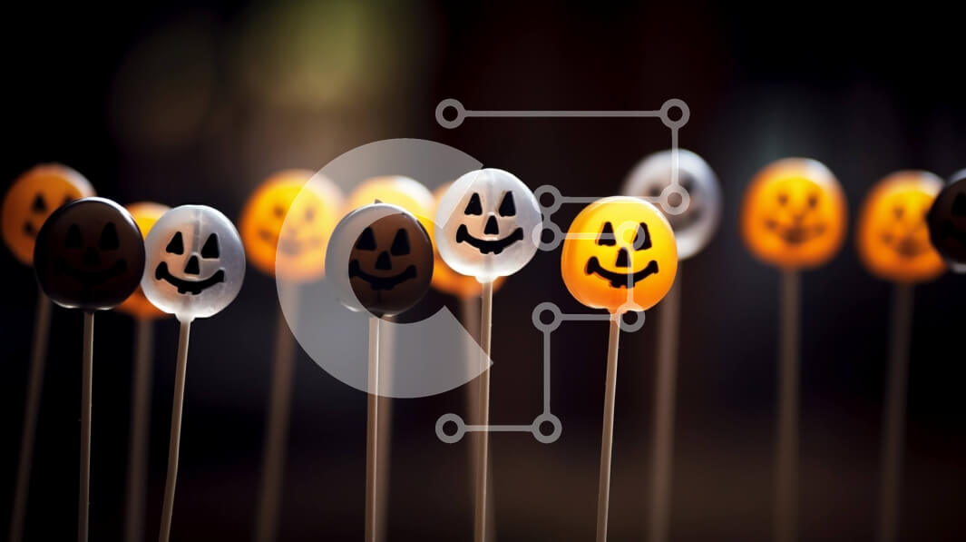 Σετ των 2 Intra Συλλεκτικό Ξύλινο Παζλ Plywood  4mm - Ομάδα γλειφιτζούρια με θέμα το Halloween με πρόσωπα κολοκύθας Σε Ξύλινο Κουτί - Διαστάσεις: 10x10 cm – 25 κομμάτια