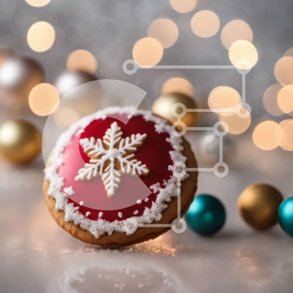 Intra Συλλεκτικό Ξύλινο Παζλ Plywood  4mm - Γιορτινό Χριστουγεννιάτικο μπισκότο με στολίδια και διακοσμητικά Σε Ξύλινο Κουτί - Διαστάσεις: 10x10 cm – 25 κομμάτια