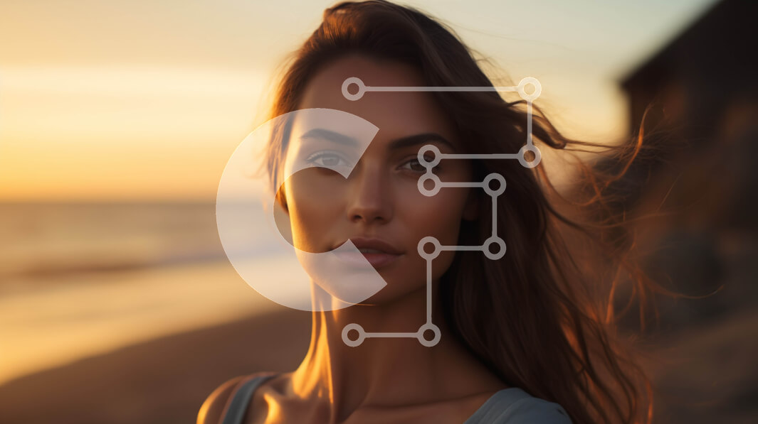 Intra Συλλεκτικό Ξύλινο Παζλ Plywood  4mm - Γυναικεία σιλουέτα στο ηλιοβασίλεμα στην παραλία Σε Ξύλινο Κουτί - Διαστάσεις Puzzle: 10x10 cm – 25 κομμάτια