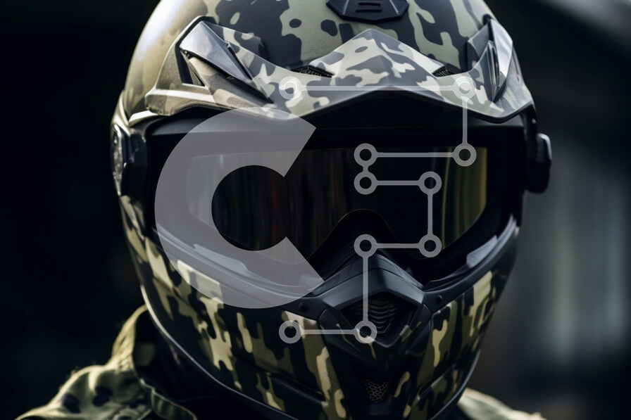 Intra Συλλεκτικό Ξύλινο Παζλ Plywood  4mm - Στρατιώτης με κράνος παραλλαγής και γυαλιά Σε Ξύλινο Κουτί - Διαστάσεις Puzzle: 10x10 cm – 25 κομμάτια