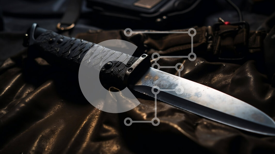 Intra Συλλεκτικό Ξύλινο Παζλ Plywood  4mm - Μαχαίρι σε Δερμάτινο Υλικό Σε Ξύλινο Κουτί - Διαστάσεις: 10x10 cm – 25 κομμάτια