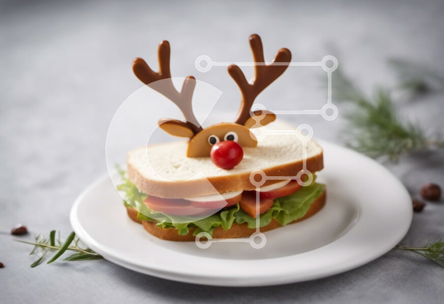 Σετ των 2 Intra Συλλεκτικό Ξύλινο Παζλ Plywood  4mm - Σάντουιτς με Διακόσμηση με Κέρατα Τάρανδου Σε Ξύλινο Κουτί - Διαστάσεις: 10x10 cm – 25 κομμάτια