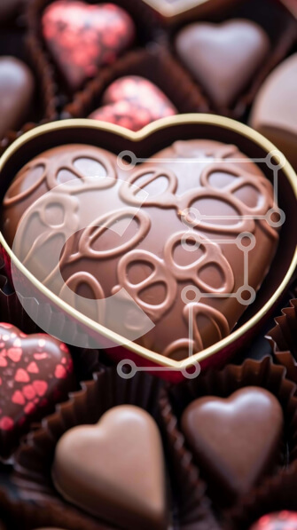 Intra Συλλεκτικό Ξύλινο Παζλ Plywood  4mm - Ρομαντικό κουτί σε σχήμα καρδιάς με σοκολάτες και διάφορες καραμέλες Σε Ξύλινο Κουτί - Διαστάσεις: 10x10 cm – 25 κομμάτια