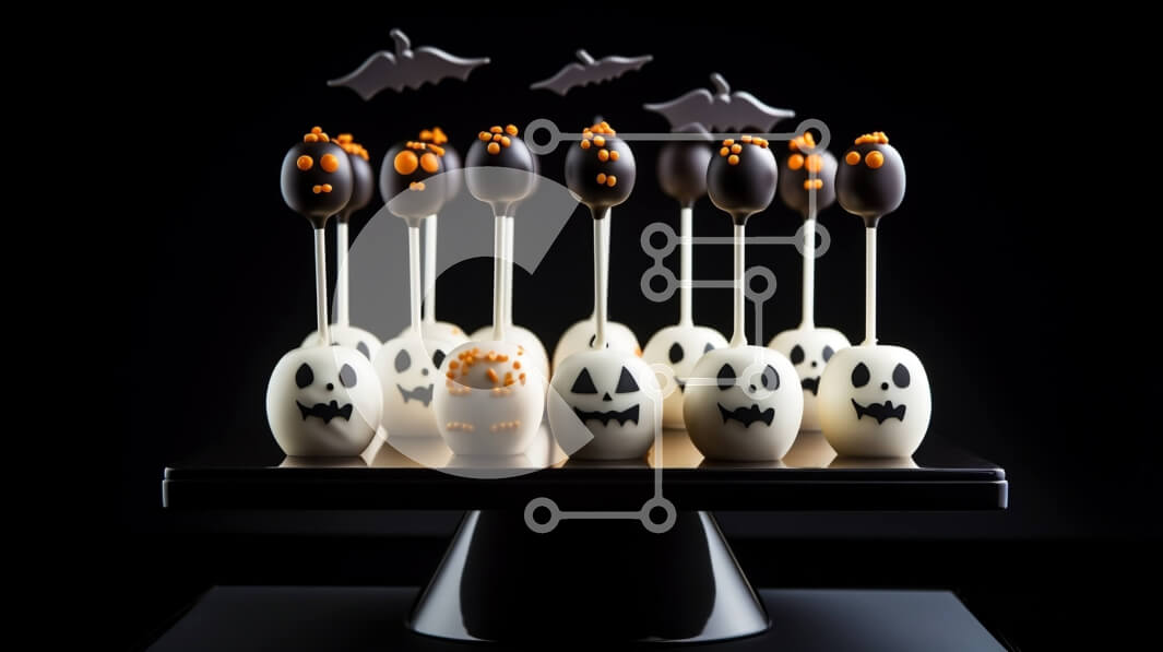 Σετ των 2 Intra Συλλεκτικό Ξύλινο Παζλ Plywood  4mm - Οθόνη με σοκολατένιο κέικ με θέμα το Halloween Σε Ξύλινο Κουτί - Διαστάσεις: 10x10 cm – 25 κομμάτια