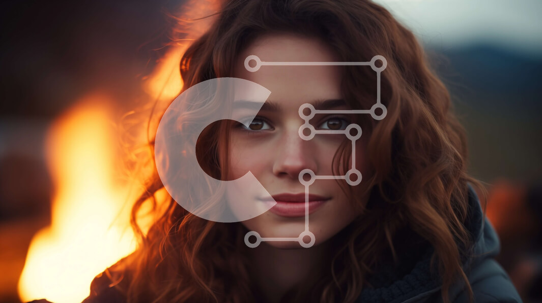 Intra Συλλεκτικό Ξύλινο Παζλ Plywood  4mm - Νεαρή γυναίκα που απολαμβάνει ένα λάκκο πυρκαγιάς Σε Ξύλινο Κουτί - Διαστάσεις Puzzle: 10x10 cm – 25 κομμάτια