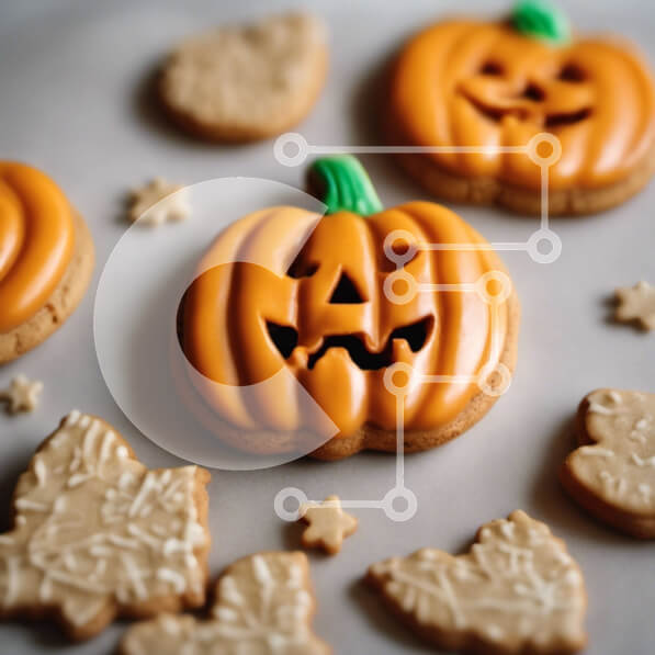 Σετ των 2 Intra Συλλεκτικό Ξύλινο Παζλ Plywood  4mm - Νόστιμα μπισκότα κολοκύθας και φύλλων Σε Ξύλινο Κουτί - Διαστάσεις: 10x10 cm – 25 κομμάτια