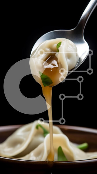 Intra Συλλεκτικό Ξύλινο Παζλ Plywood  4mm - Ζυμαρικά με σάλτσα σε ένα κουτάλι Σε Ξύλινο Κουτί - Διαστάσεις: 10x10 cm – 25 κομμάτια