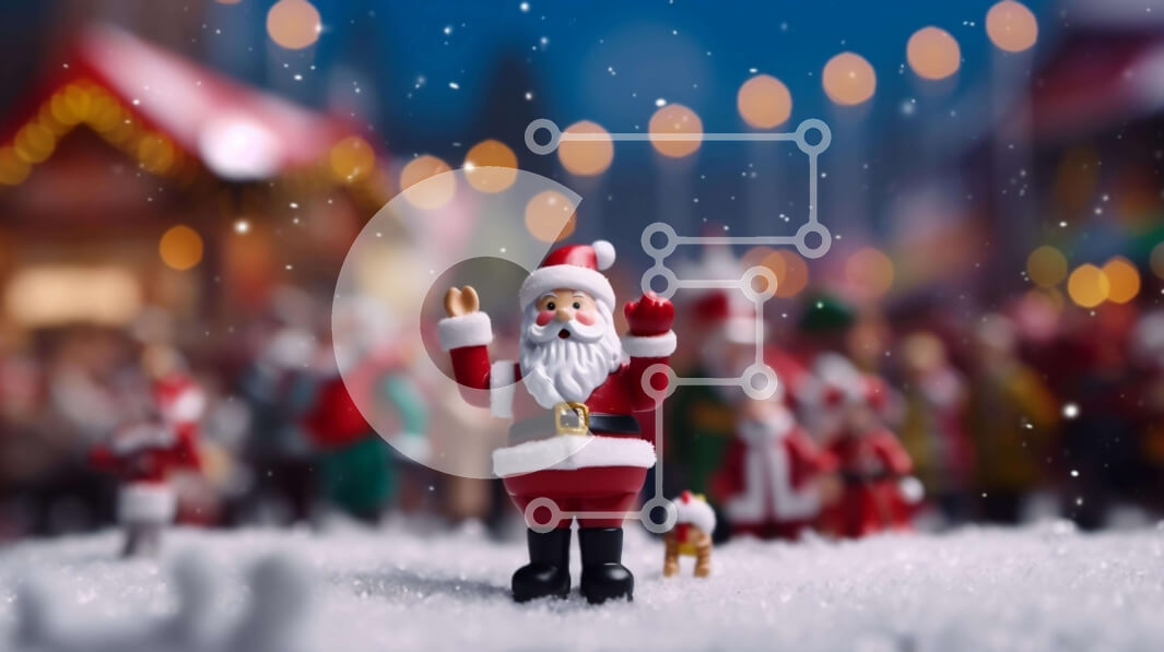 Intra Συλλεκτικό Ξύλινο Παζλ Plywood  4mm - Ειδώλιο Άγιου Βασίλη στο χιόνι Σε Ξύλινο Κουτί - Διαστάσεις: 10x10 cm – 25 κομμάτια