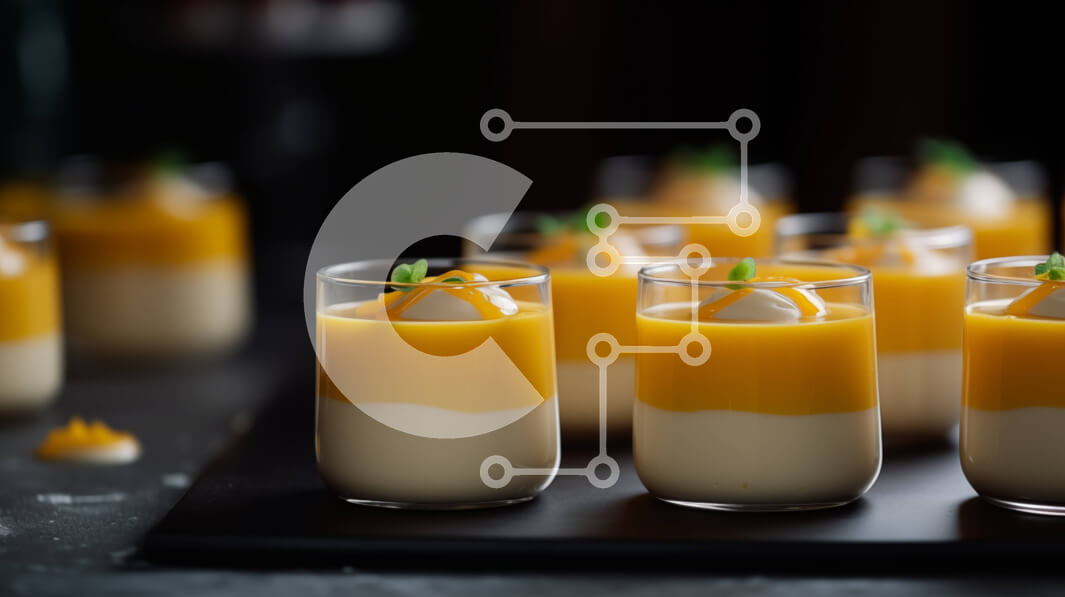 Σετ των 2 Intra Συλλεκτικό Ξύλινο Παζλ Plywood  4mm - Διάφορα Επιδόρπια σε Ατομικά Γυάλινα Κύπελλα Σε Ξύλινο Κουτί - Διαστάσεις: 10x10 cm – 25 κομμάτια