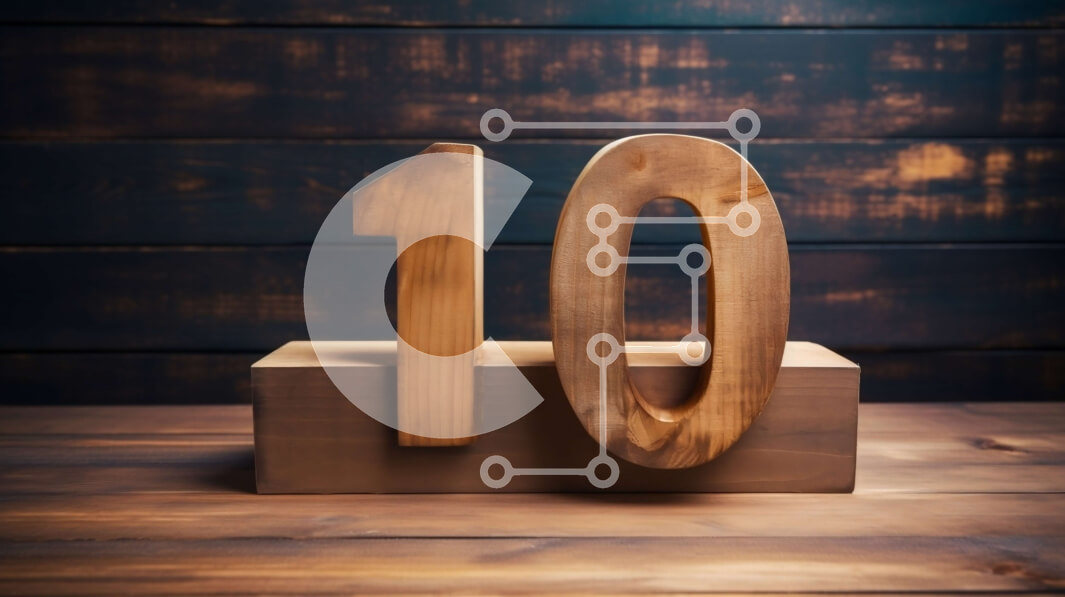 Intra Συλλεκτικό Ξύλινο Παζλ Plywood  4mm - Μοναδικό ξύλινο μπλοκ με τον αριθμό '10' σκαλισμένο σε ξεπερασμένο ξύλο Σε Ξύλινο Κουτί - Διαστάσεις: 10x10 cm – 25 κομμάτια