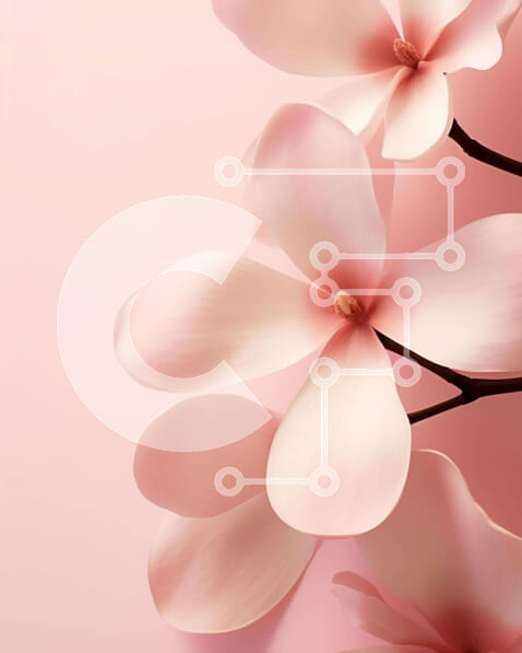 Σετ των 2 Intra Συλλεκτικό Ξύλινο Παζλ Plywood  4mm - Ροζ φόντο με ανθισμένα λουλούδια Magnolia Σε Ξύλινο Κουτί - Διαστάσεις: 10x10 cm – 25 κομμάτια