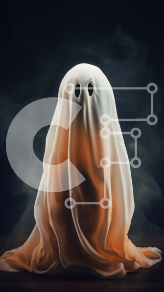 Intra Συλλεκτικό Ξύλινο Παζλ Plywood  4mm - Φάντασμα σε τραπέζι με καπνό Σε Ξύλινο Κουτί - Διαστάσεις Puzzle: 10x10 cm – 25 κομμάτια