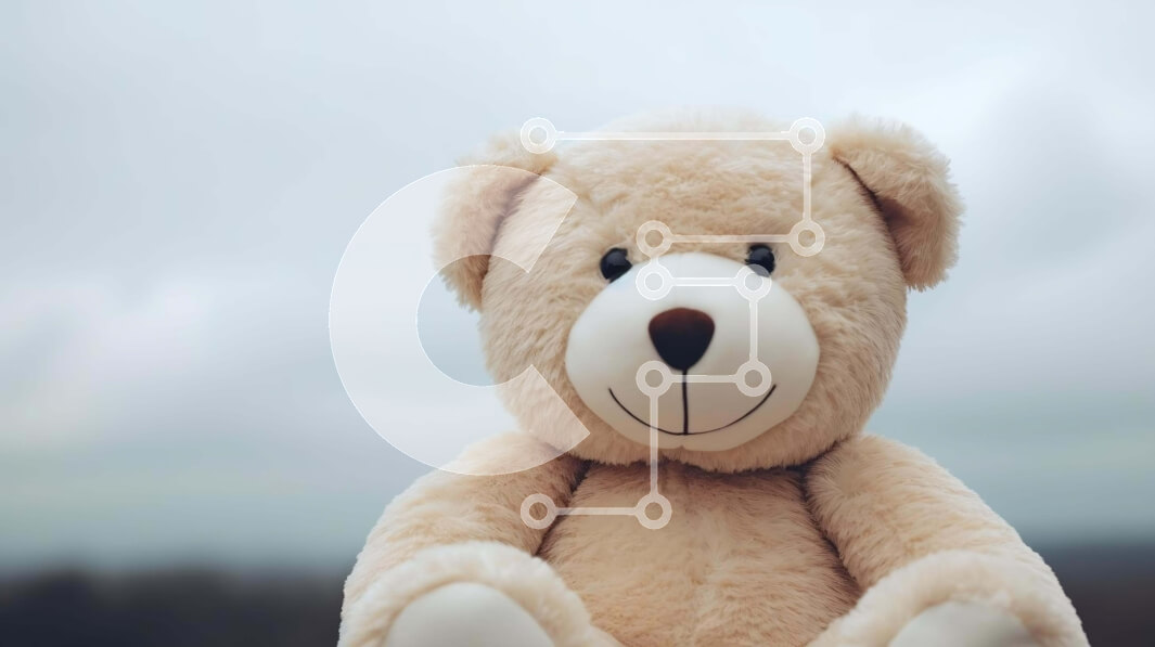 Intra Συλλεκτικό Ξύλινο Παζλ Plywood  4mm - Χαμογελαστό αρκουδάκι με φόντο του ουρανού Σε Ξύλινο Κουτί - Διαστάσεις Puzzle: 10x10 cm – 25 κομμάτια