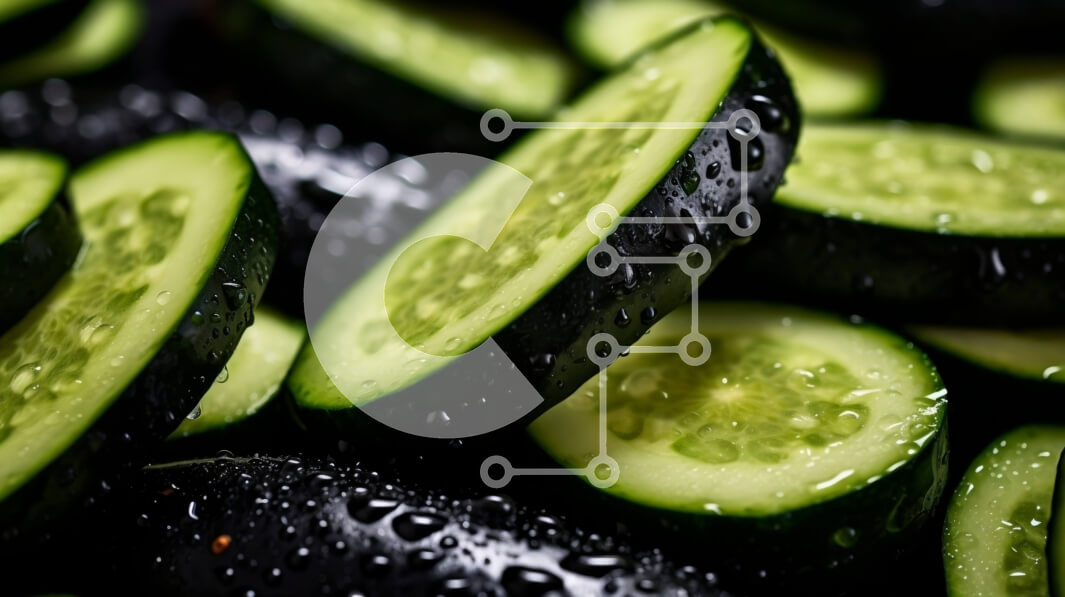 Σετ των 2 Intra Συλλεκτικό Ξύλινο Παζλ Plywood  4mm - Σωρός από φρεσκοκομμένα αγγούρια Σε Ξύλινο Κουτί - Διαστάσεις: 10x10 cm – 25 κομμάτια