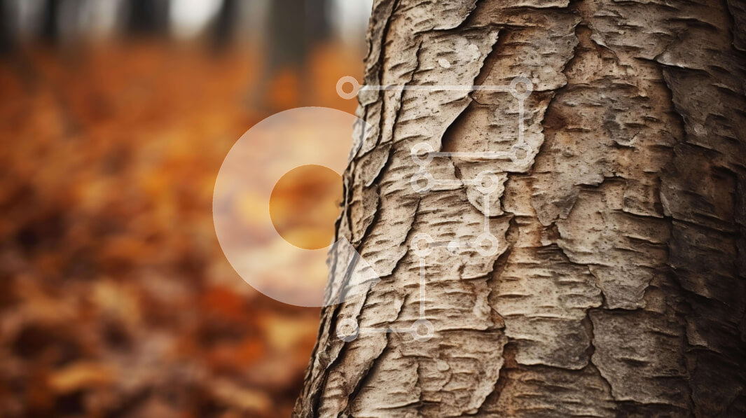 Intra Συλλεκτικό Ξύλινο Παζλ Plywood  4mm - Φθινοπωρινός φλοιός δέντρου με φθινοπωρινά φύλλα στο δάσος Σε Ξύλινο Κουτί - Διαστάσεις: 10x10 cm – 25 κομμάτια